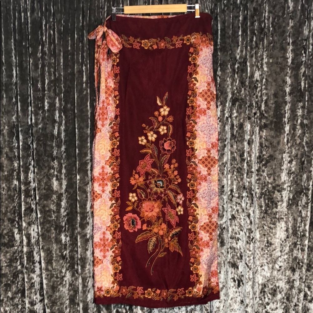 Silk wrap around elegant gypsy skirt